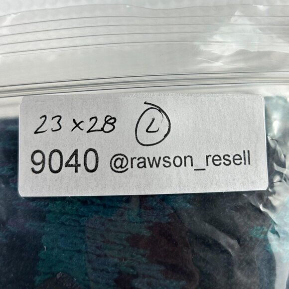 Chunky Teal Hip Hop Knit Sweater Size Large Grandpa 90s Streetwear Abstract Art - Picture 6 of 6